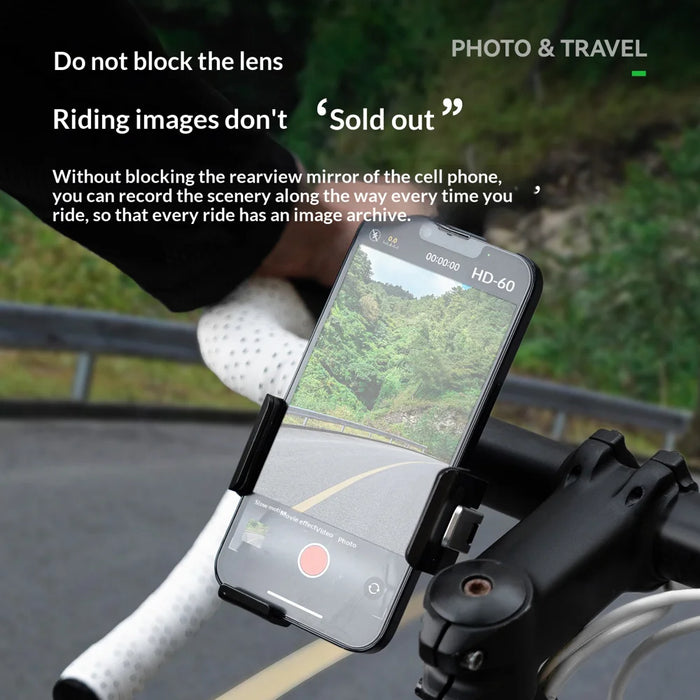 ROCKBROS 250016 Bike Phone Mount Quick Release Aluminum Alloy Cellphone Holder for Road Mountain Folding Bicycle - Clamp Ring - 5