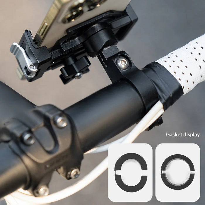 ROCKBROS 250016 Bike Phone Mount Quick Release Aluminum Alloy Cellphone Holder for Road Mountain Folding Bicycle - Clamp Ring - 6