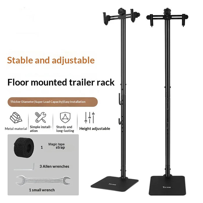 WEST BIKING YP0723029 Bike Repair Stand Floor Parking Rack Carbon Steel Road Mountain Bicycle Maintenance Rack - Black - 2