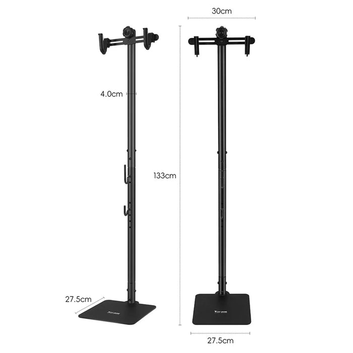 WEST BIKING YP0723029 Bike Repair Stand Floor Parking Rack Carbon Steel Road Mountain Bicycle Maintenance Rack - Black - 5