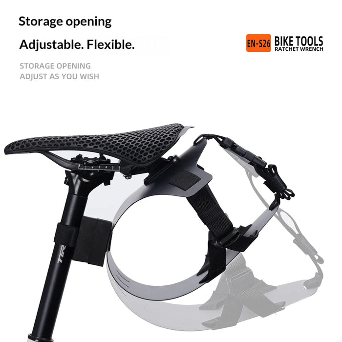 ENLEE EN-S26 Bike Quick Release Rear Rack Carrier Bracket for Mountain Road Bicycle Tail Bag - Black - 6