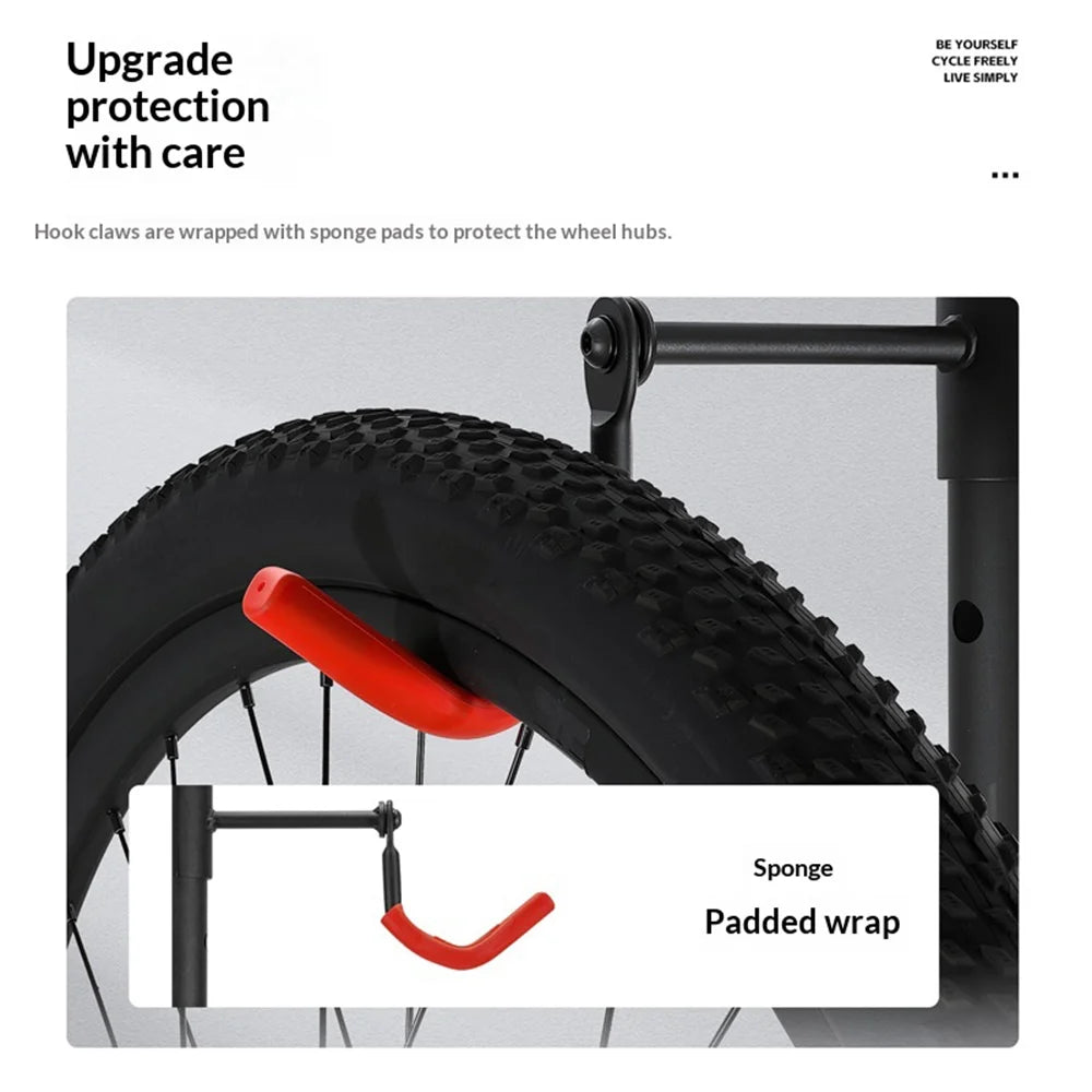 WEST BIKING Bicycle Parking Stand Vertical Bike Storage Rack Adjustable Floor Stand for Mountain Road Bike - Black - 7