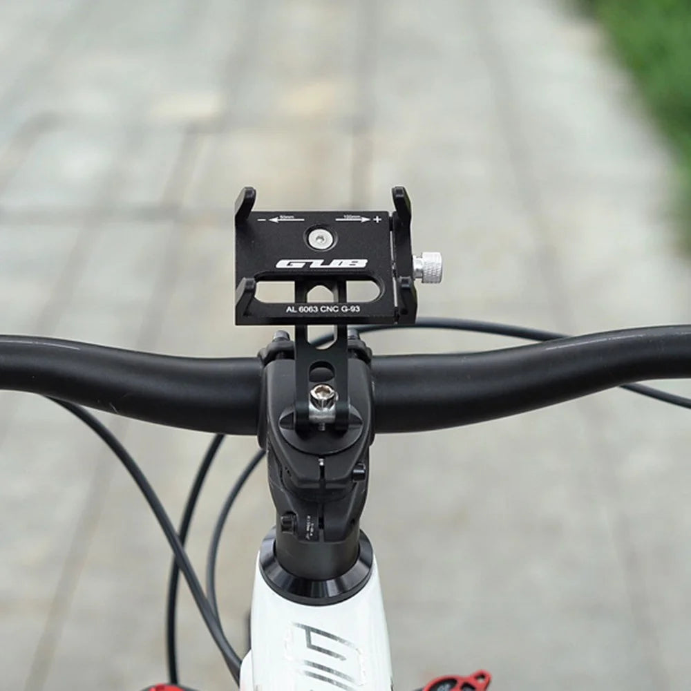 GUB G-93 Aluminum Alloy Handlebar Phone Holder Four Claws Clip Bicycle Phone Stand Support 270-Degree Rotating Cycling Accessories (Screw Mounted) - 5