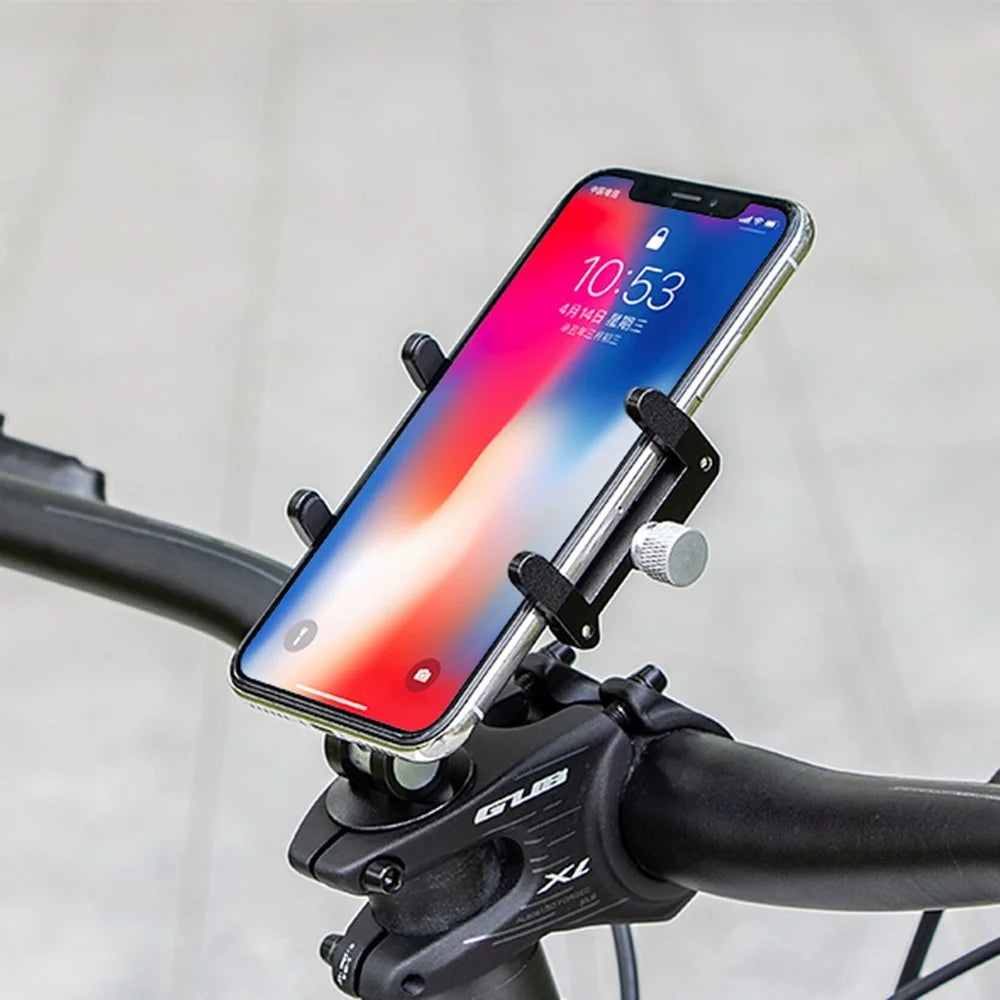 GUB G-93 Aluminum Alloy Handlebar Phone Holder Four Claws Clip Bicycle Phone Stand Support 270-Degree Rotating Cycling Accessories (Screw Mounted) - 6