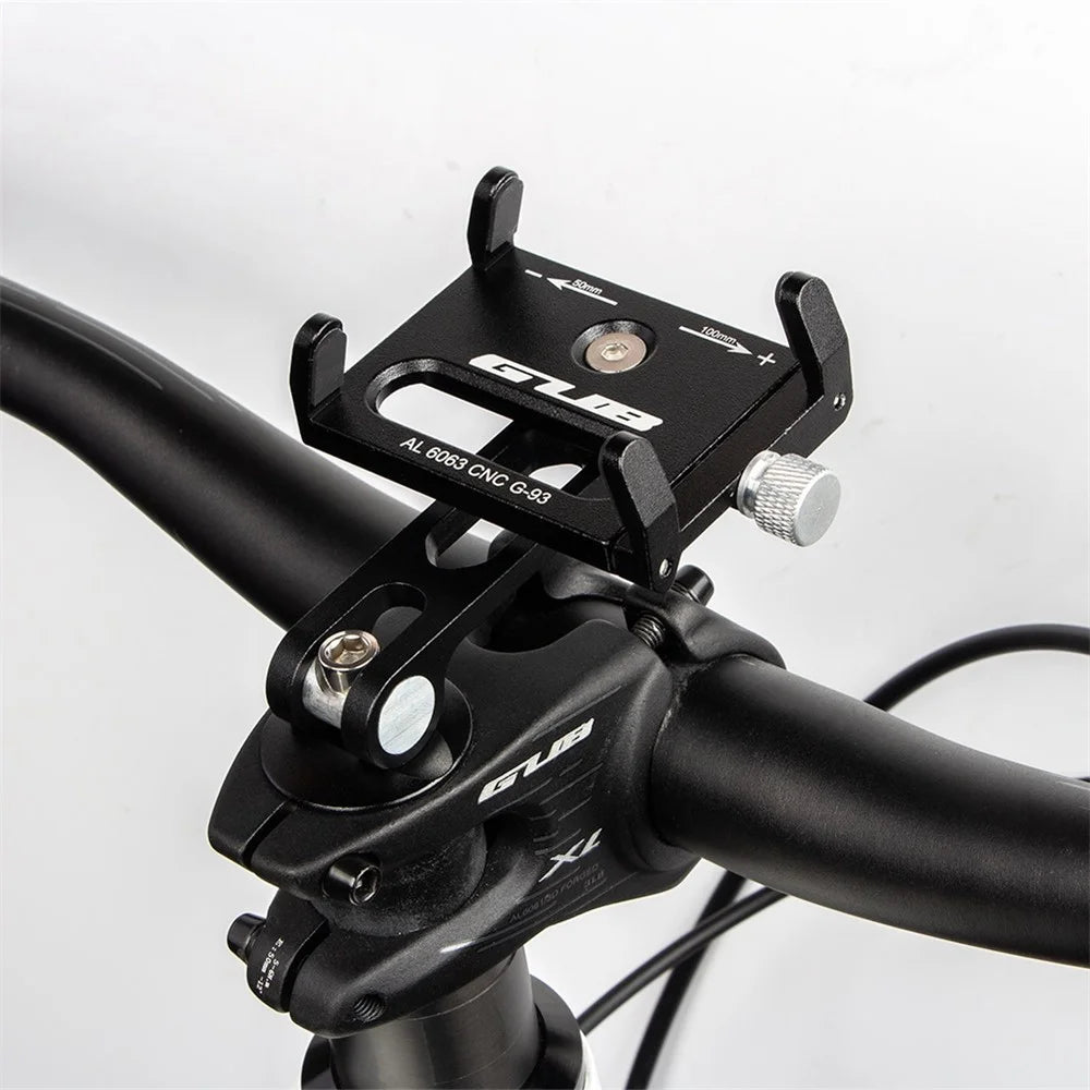GUB G-93 Aluminum Alloy Handlebar Phone Holder Four Claws Clip Bicycle Phone Stand Support 270-Degree Rotating Cycling Accessories (Screw Mounted) - 7