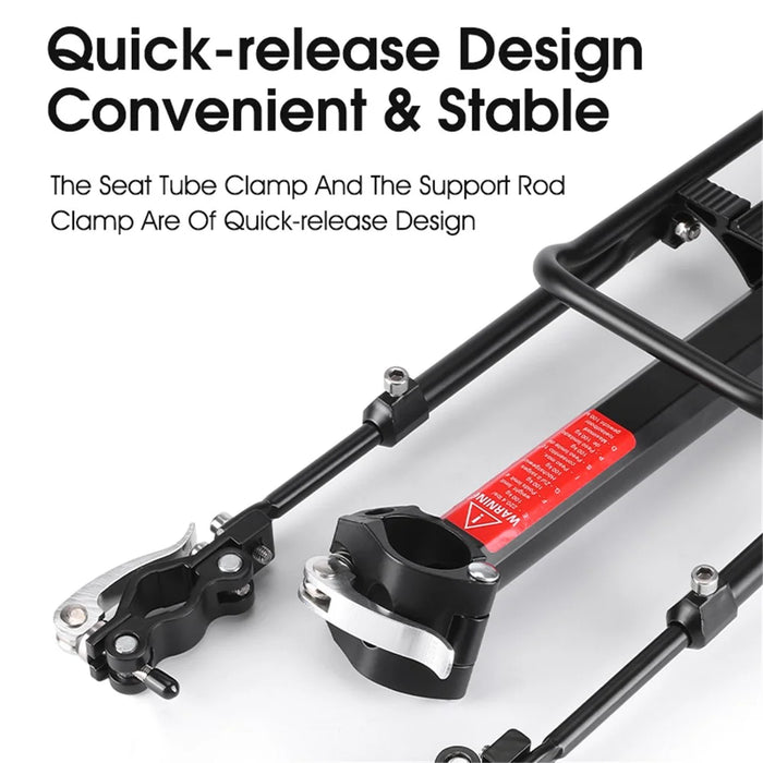 WEST BIKING YP0712034 Bicycle Luggage Carrier Rear Rack Shelf for 24-27.5 Inch Bike Rack - 7