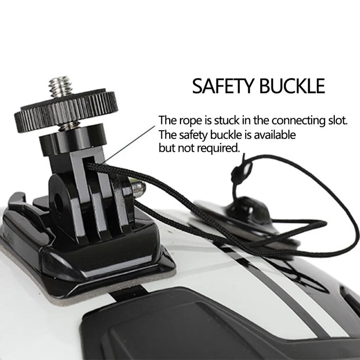 For Insta360 Action Camera Aluminum Alloy Helmet Bracket Mount Set with Extension Arm - 7
