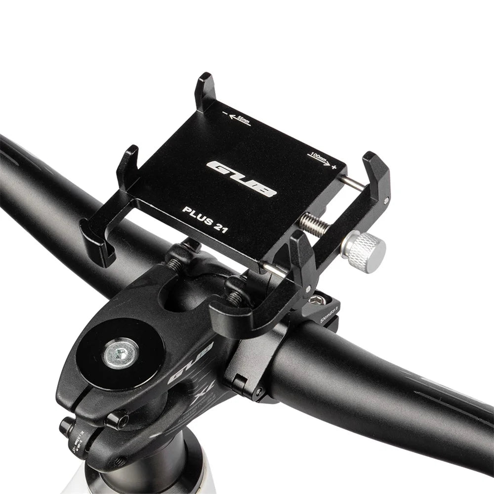 GUB PLUS 21 Aluminum Alloy Bike Phone Holder Rotatable Bicycle Handlebar Mount Cellphone Bracket - 2