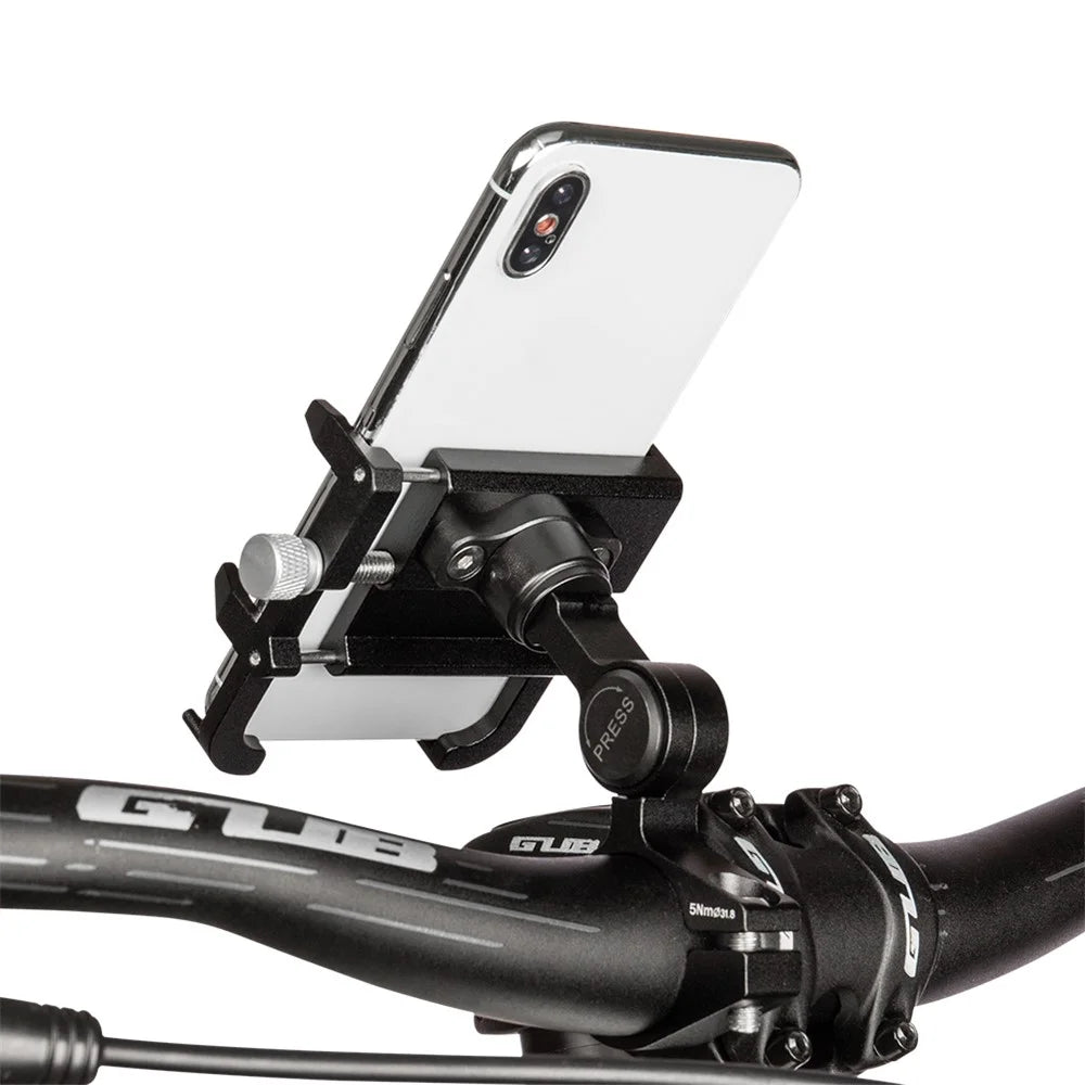 GUB PLUS 21 Aluminum Alloy Bike Phone Holder Rotatable Bicycle Handlebar Mount Cellphone Bracket - 3