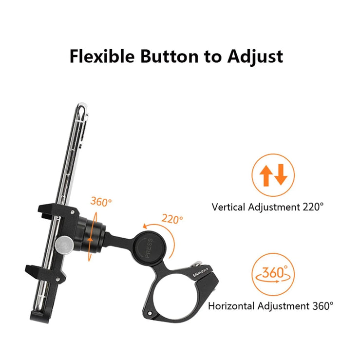 GUB PLUS 21 Aluminum Alloy Bike Phone Holder Rotatable Bicycle Handlebar Mount Cellphone Bracket - 5