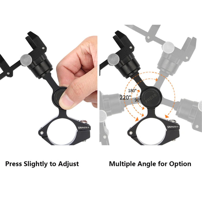 GUB PLUS 21 Aluminum Alloy Bike Phone Holder Rotatable Bicycle Handlebar Mount Cellphone Bracket - 6