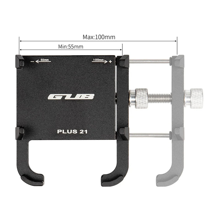 GUB PLUS 21 Aluminum Alloy Bike Phone Holder Rotatable Bicycle Handlebar Mount Cellphone Bracket - 7