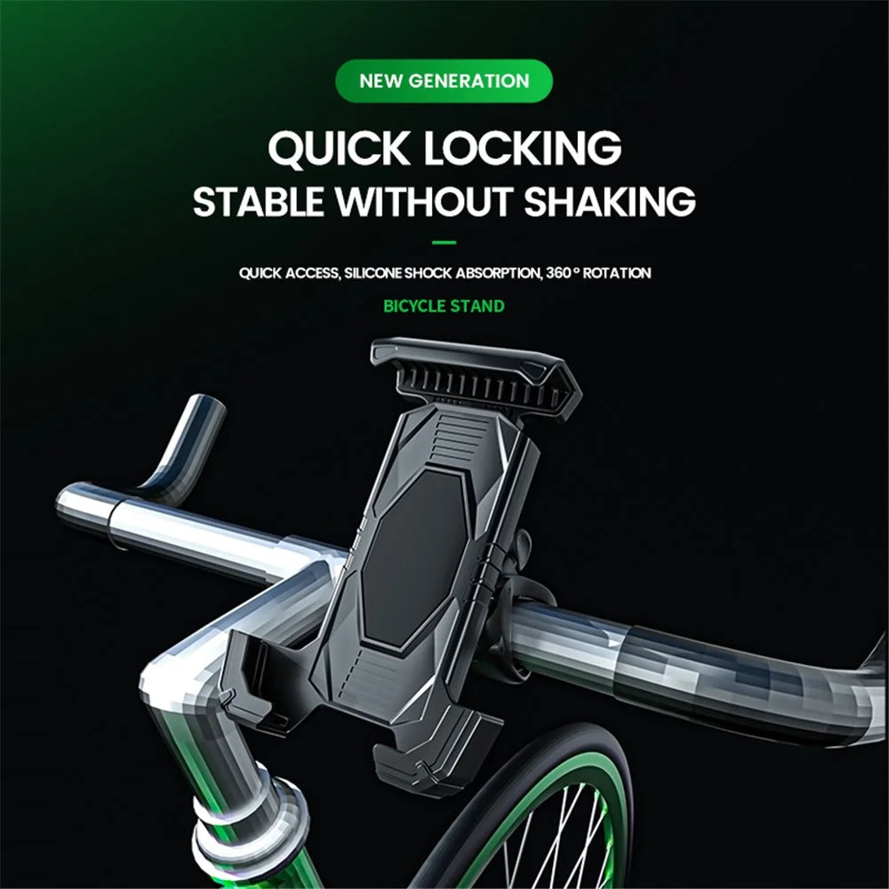 ZY-D11 Motorcycle Bike Handlebar Clip Mount Phone Holder ABS Cycling Cellphone Bracket - 3