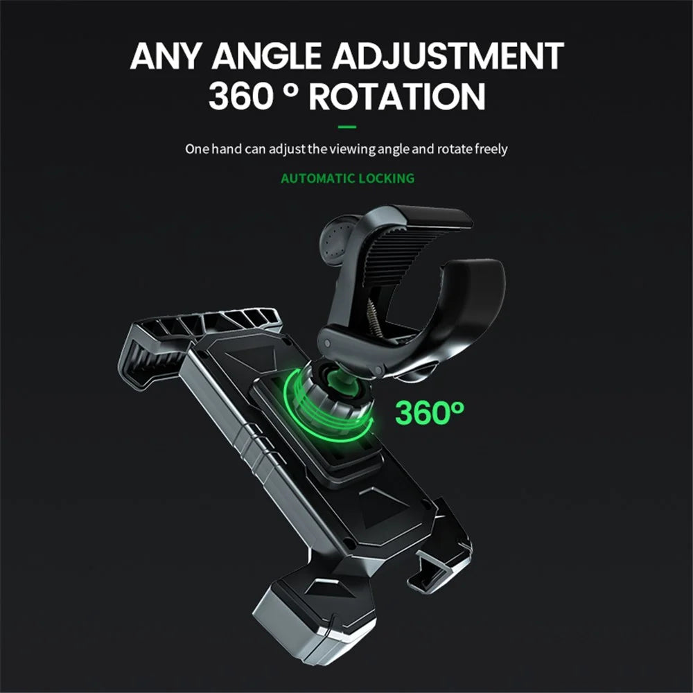 ZY-D11 Motorcycle Bike Handlebar Clip Mount Phone Holder ABS Cycling Cellphone Bracket - 6