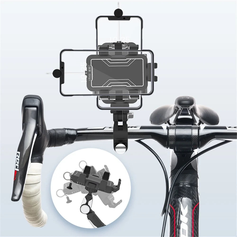 DC230 Bike Phone Holder Bicycle Quick Release Phone Mount 360 Degree Rotating Cycling Phone Bracket - 6