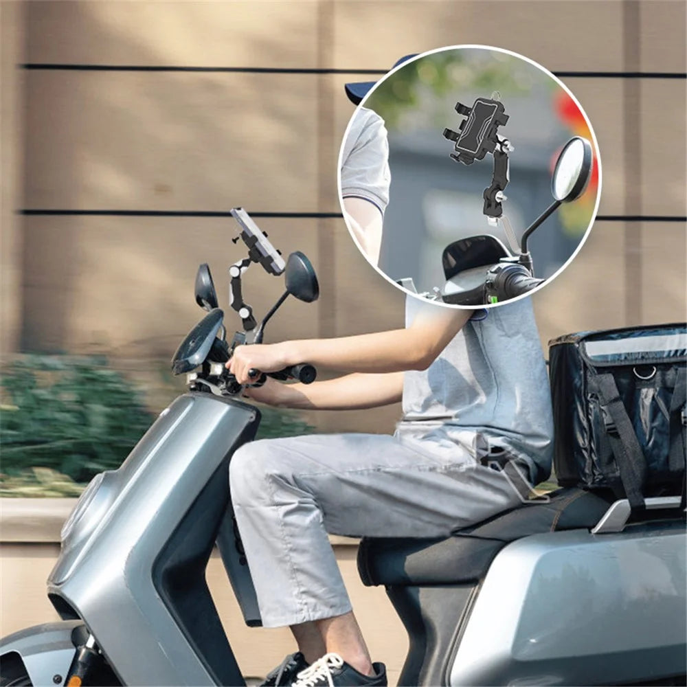 DC230 Bike Phone Holder Bicycle Quick Release Phone Mount 360 Degree Rotating Cycling Phone Bracket - 7