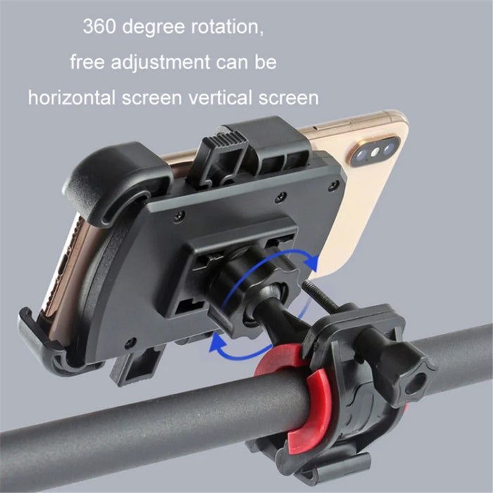 360 Degrees Rotation Bike Phone Holder Bicycle Handlebar Mount Cellphone Bracket - 2