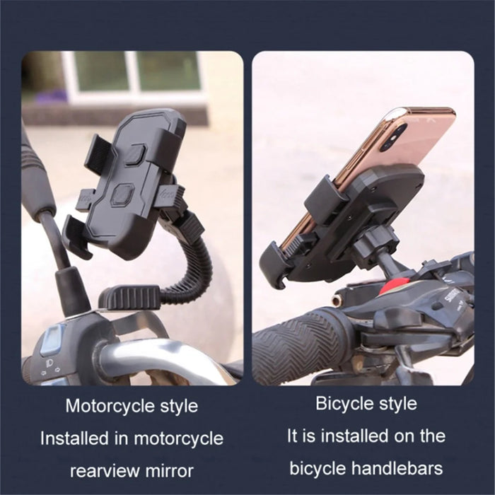 360 Degrees Rotation Bike Phone Holder Bicycle Handlebar Mount Cellphone Bracket - 6