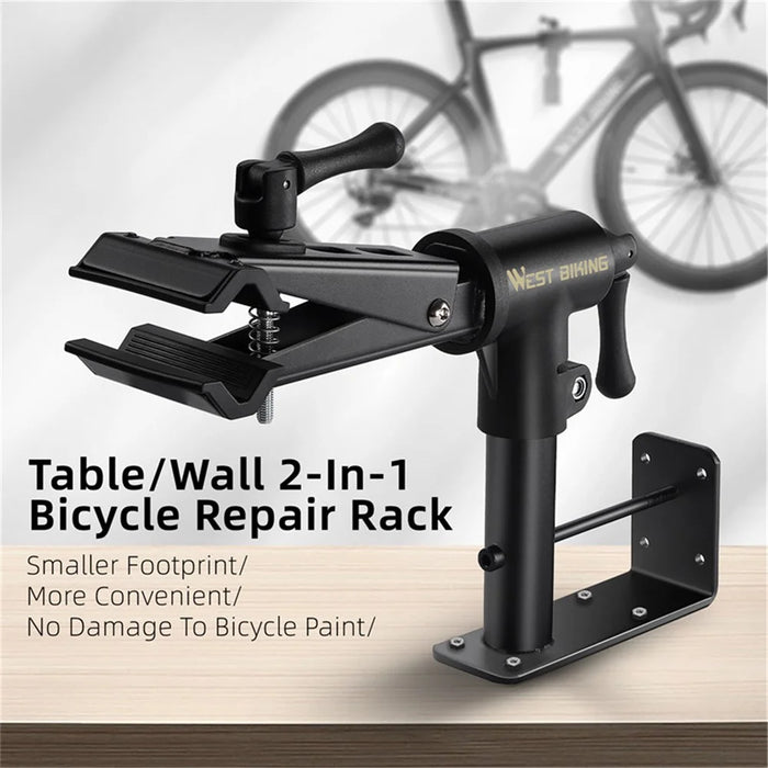 WEST BIKING YP0719353 Bike Holder Clamp Carbon Steel Table / Wall Mounted Bicycle Hanging Repairing Bracket - 3