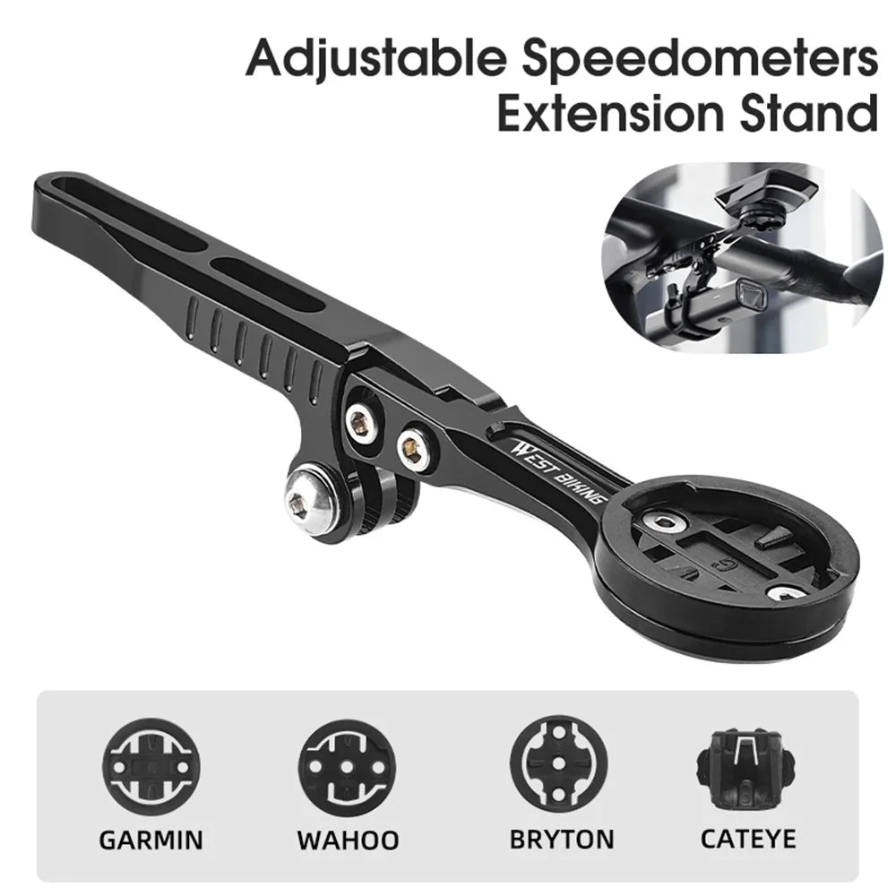 WEST BIKING YP0719356 Bicycle Computer Holder Aluminum Alloy Cycling Speedometer Bike Handlebar Bracket - 2