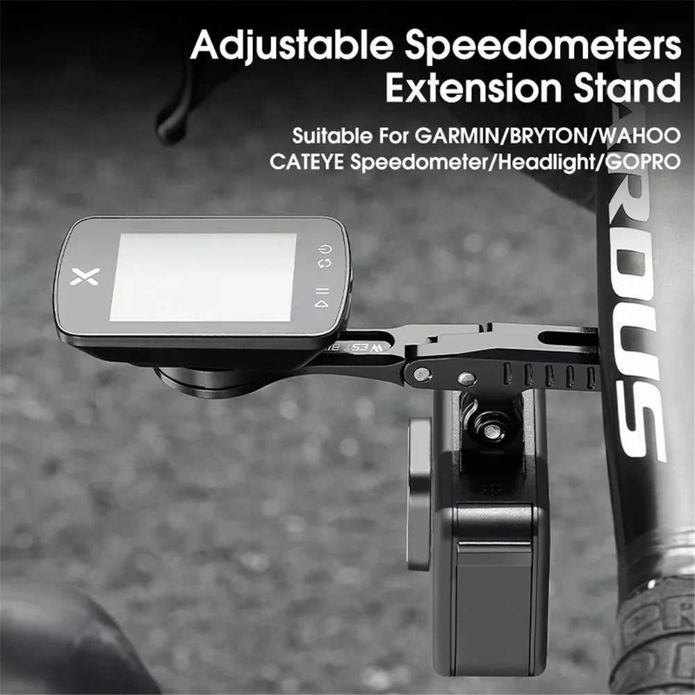 WEST BIKING YP0719356 Bicycle Computer Holder Aluminum Alloy Cycling Speedometer Bike Handlebar Bracket - 3