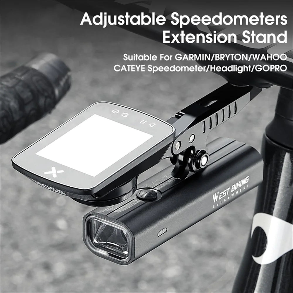 WEST BIKING YP0719356 Bicycle Computer Holder Aluminum Alloy Cycling Speedometer Bike Handlebar Bracket - 5
