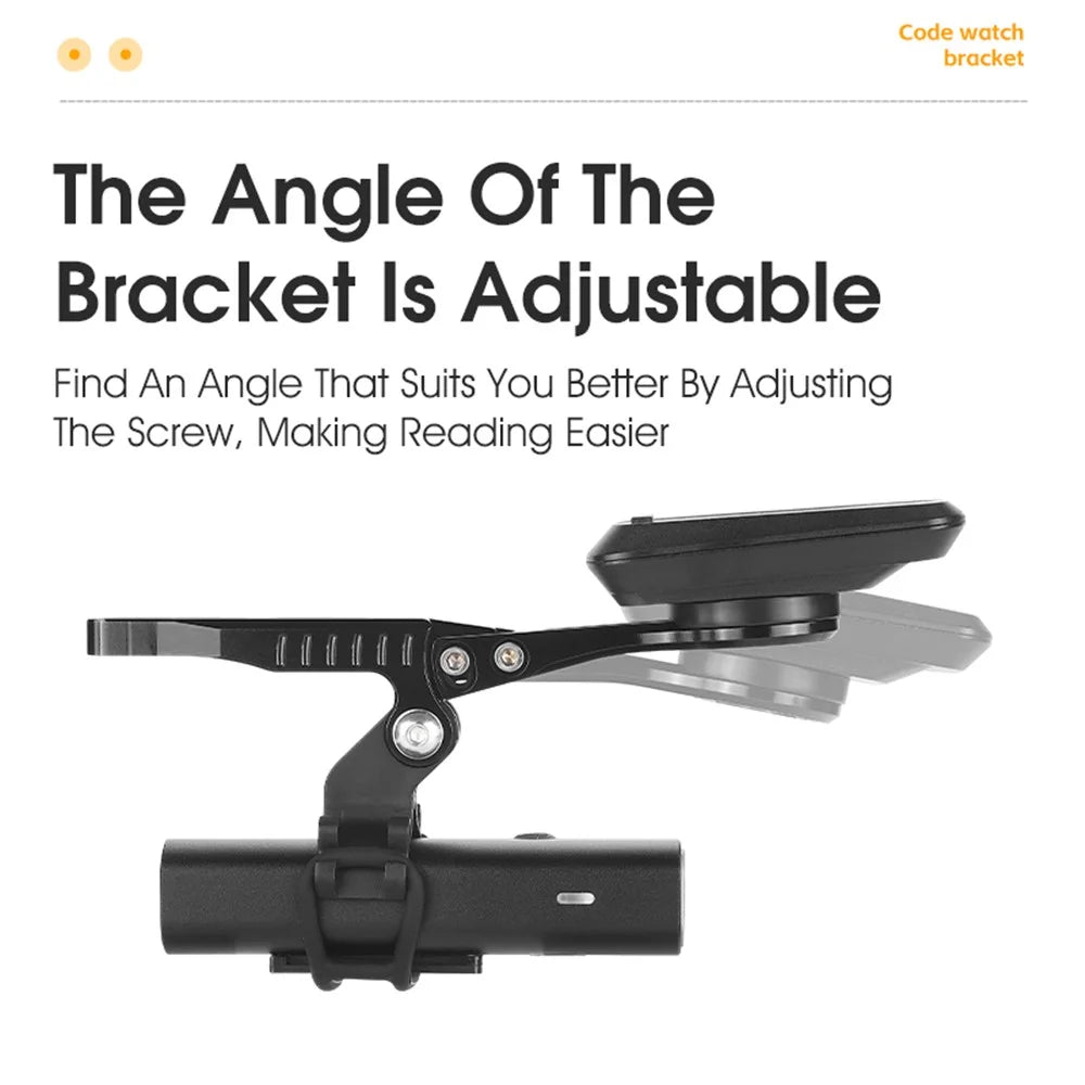 WEST BIKING YP0719356 Bicycle Computer Holder Aluminum Alloy Cycling Speedometer Bike Handlebar Bracket - 6