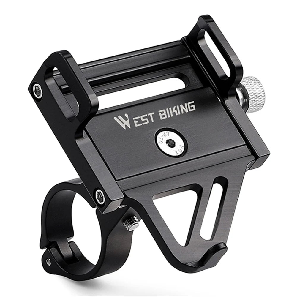 WEST BIKING YP0719359 Bicycle Cell Phone Holder Aluminum Alloy Ultra-Light Handlebar Phone Bracket - 1