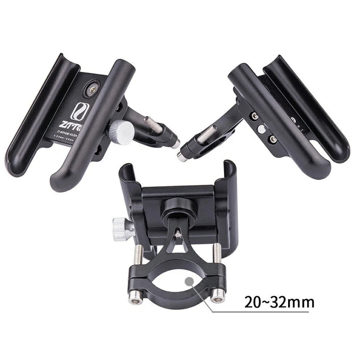 ZTTO Z82 360 Degree Adjustable Aluminum Alloy Phone Holder for Motorcycle / Road Bike / Electric Bicycle - Red - 3