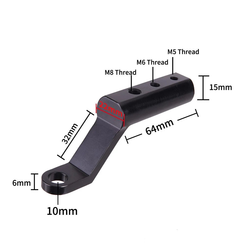 ZTTO MTB Bicycle Mounting Holder Motorcycle Aluminum Alloy Multifunctional Expansion Bracket - Black - 5