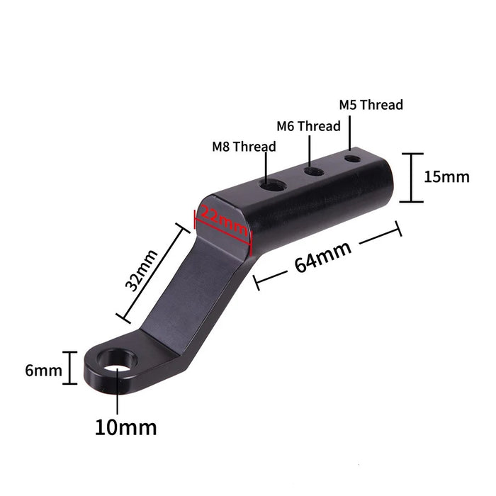 ZTTO MTB Bicycle Mounting Holder Motorcycle Aluminum Alloy Multifunctional Expansion Bracket - Black - 5