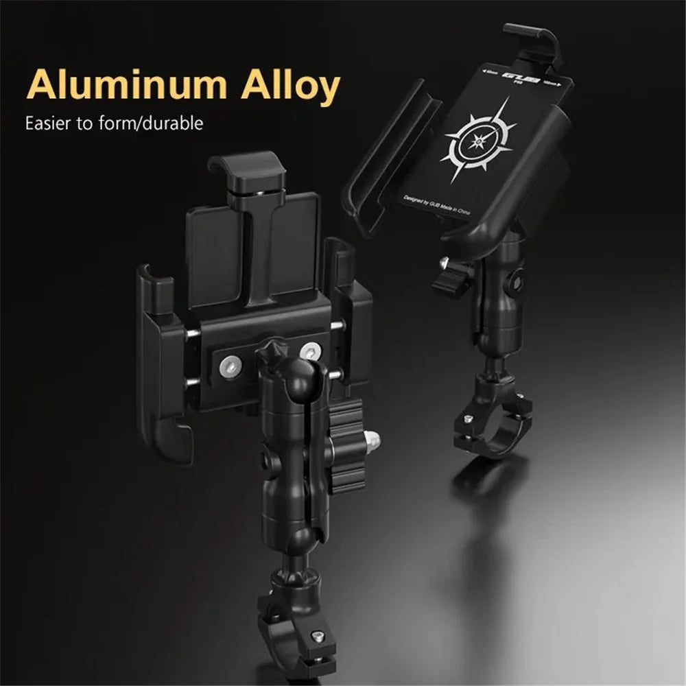 GUB P50 E-Bike Bicycle Motorcycle Cellphone Bracket Aluminum Alloy Cycling Phone Holder - Handlebar Clip Mount - 4