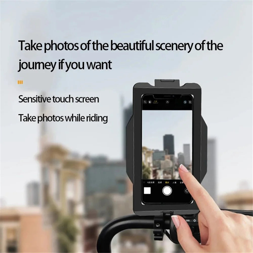 GUB PLUS 16 Fully Enclosed Rain-Proof Bicycle Touch Screen Mobile Phone Holder Bracket - 2