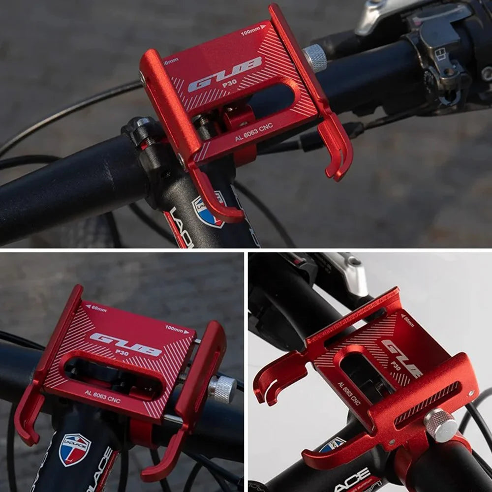 GUB P30 Aluminum Alloy Phone Holder Bike Cell Phone Mount Cycling Bracket - Red - 5