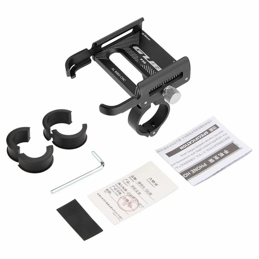 GUB P30 Aluminum Alloy Phone Holder Bike Cell Phone Mount Cycling Bracket - Red - 6