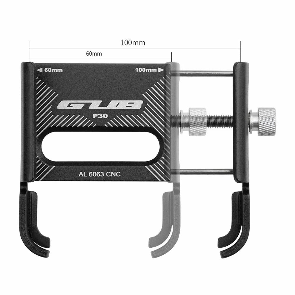 GUB P30 Aluminum Alloy Phone Holder Bike Cell Phone Mount Cycling Bracket - Red - 7