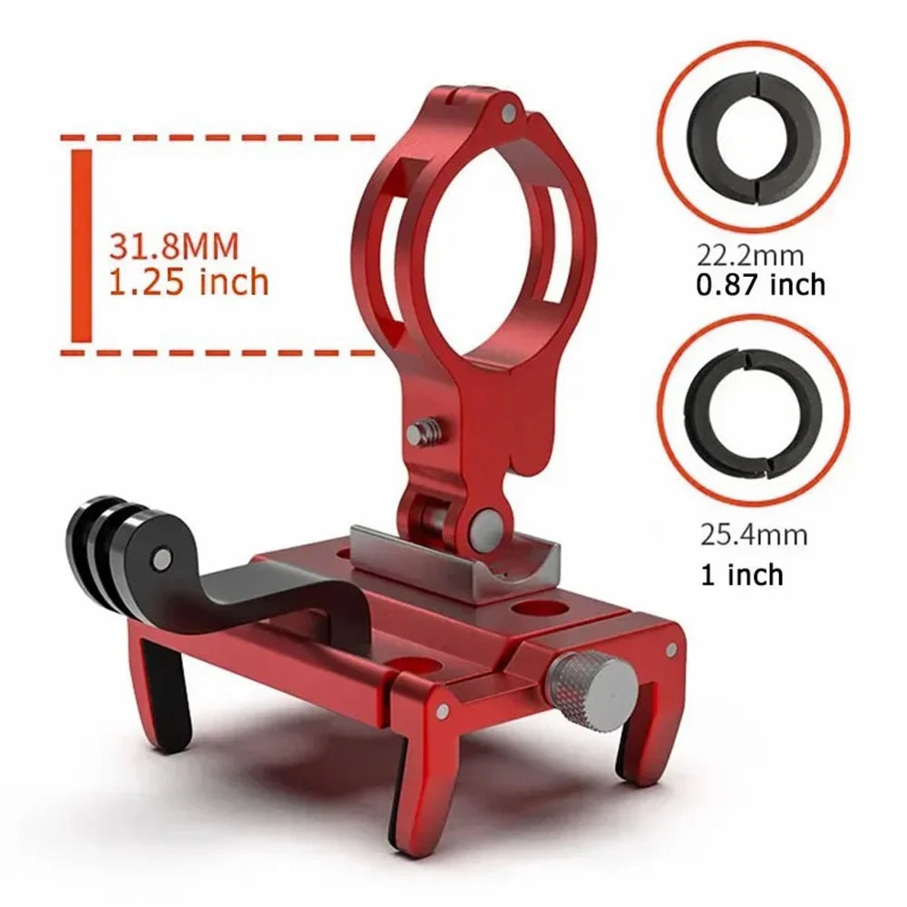 GUB G-89 Bicycle E-Bike Phone Holder Aluminum Alloy Bike Handlebar Phone Bracket - Red - 5