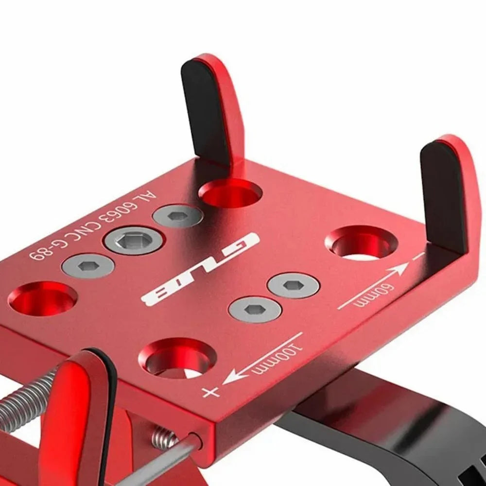 GUB G-89 Bicycle E-Bike Phone Holder Aluminum Alloy Bike Handlebar Phone Bracket - Red - 6