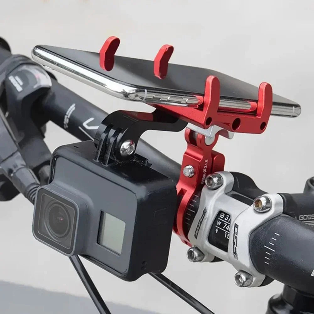 GUB G-89 Bicycle E-Bike Phone Holder Aluminum Alloy Bike Handlebar Phone Bracket - Red - 7