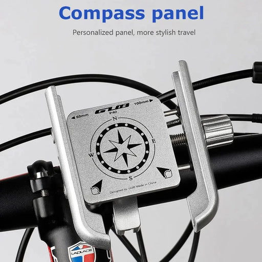 GUB P40 360 Degree Rotation Bicycle Handlebar Mount Aluminum Alloy Phone Holder Bracket - Black - 2