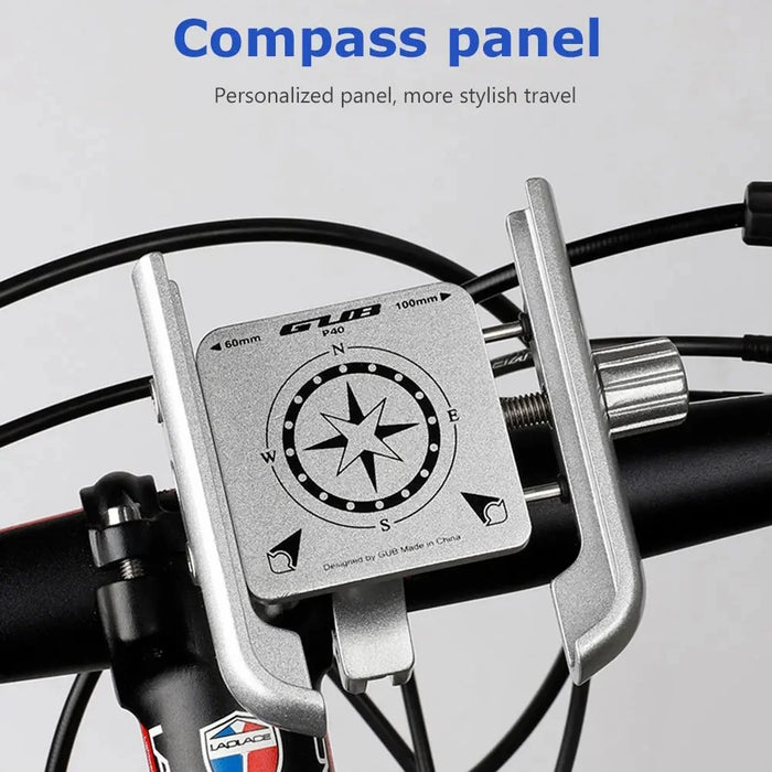 GUB P40 360 Degree Rotation Bicycle Handlebar Mount Aluminum Alloy Phone Holder Bracket - Black - 2