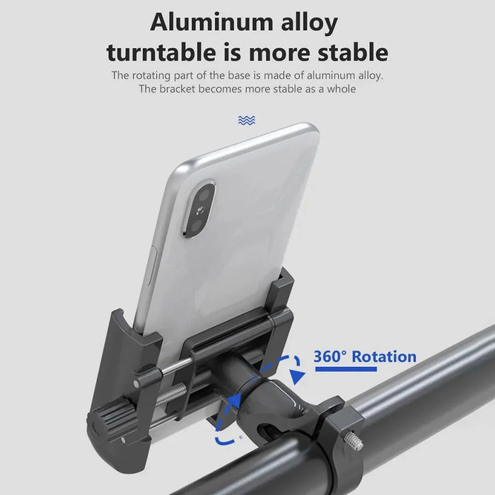 GUB P40 360 Degree Rotation Bicycle Handlebar Mount Aluminum Alloy Phone Holder Bracket - Black - 6