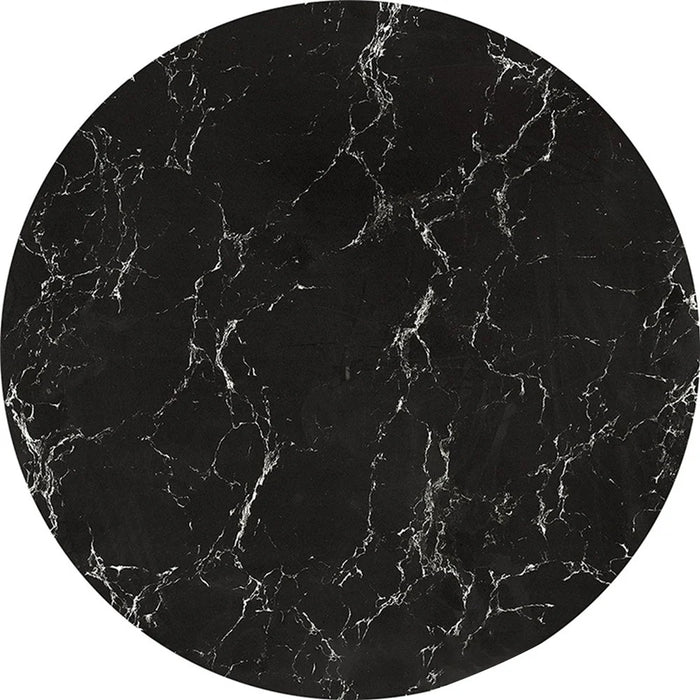 Marble Grain Cup Coaster Nordic Insulated Absorbent Round Ceramic Coffee Mug Placemat - Black - 1