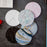 Marble Grain Cup Coaster Nordic Insulated Absorbent Round Ceramic Coffee Mug Placemat - Black - 5