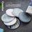 Marble Grain Cup Coaster Nordic Insulated Absorbent Round Ceramic Coffee Mug Placemat - Black - 6