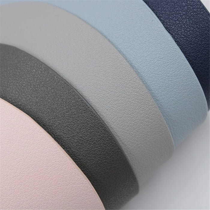 CDY002 PVC Leather Heat Insulation Placemats Bowl Coaster Kitchen Non-Slip Tableware Pad Table Mat, Size L - Dark Grey - 5