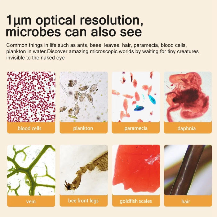 APEXEL APL-MS003 IPS Screen Portable Digital Microscope Kit with Slides 20-100X Magnification Science Toys for Kids Students Adults - 6