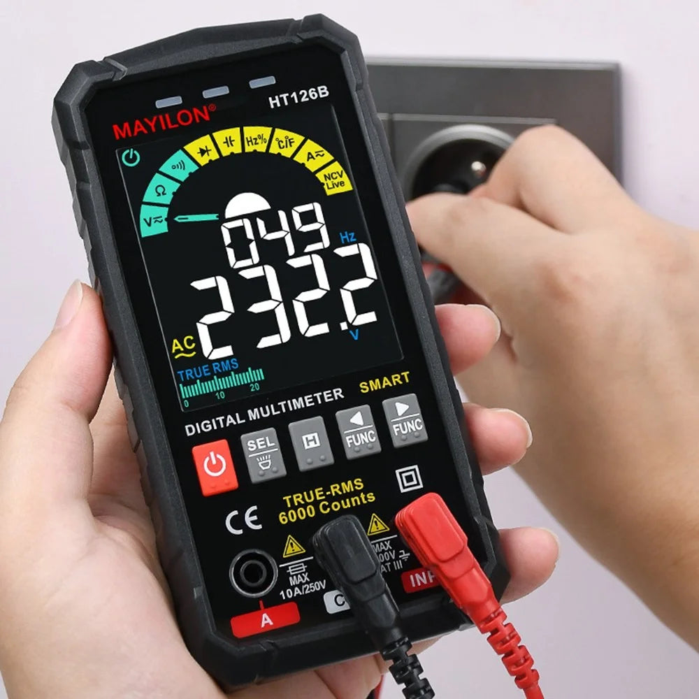 MAYILON HT126B Handheld Digital Multimeter High-Precision Auto Smart Anti-Burning Universal Meter with Digital Display for AC / DC Voltage (without Battery) - 2