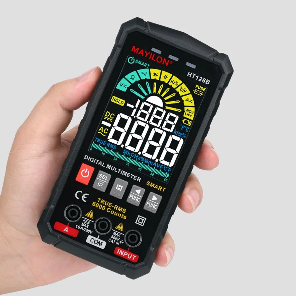 MAYILON HT126B Handheld Digital Multimeter High-Precision Auto Smart Anti-Burning Universal Meter with Digital Display for AC / DC Voltage (without Battery) - 3