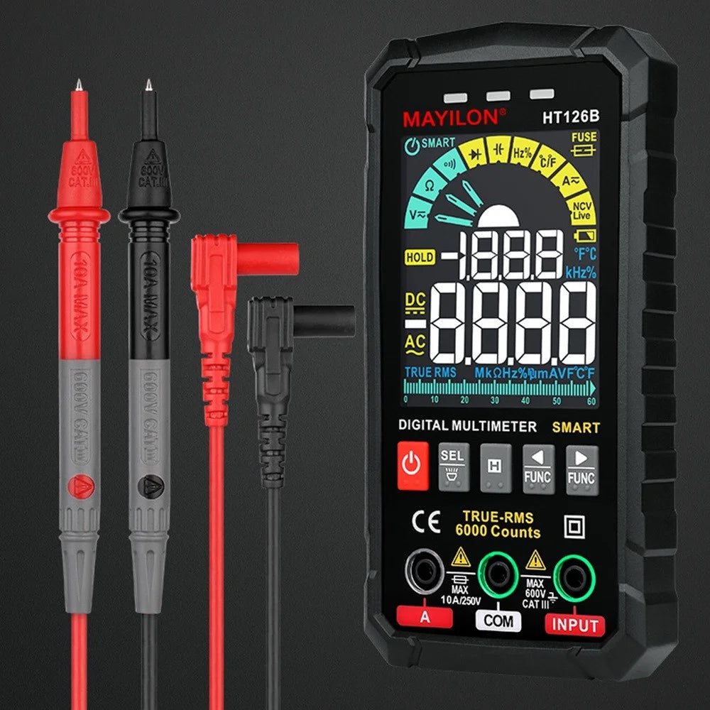 MAYILON HT126B Handheld Digital Multimeter High-Precision Auto Smart Anti-Burning Universal Meter with Digital Display for AC / DC Voltage (without Battery) - 4